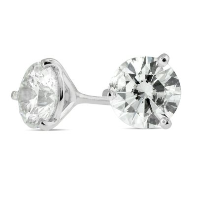 2.16 ct. t.w. Premier Diamond Collection 3-Prong Martini Round Diamond Earrings  in 18k White Gold (H-I, SI2-I1)