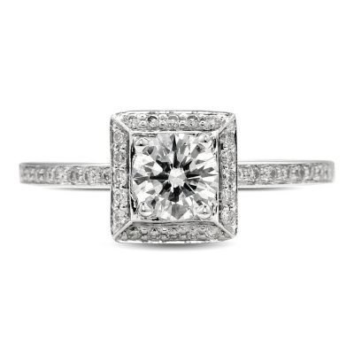 0.70 ct. t.w. Premier Diamond Collection Round & Pave Diamond Ring (E, SI1)