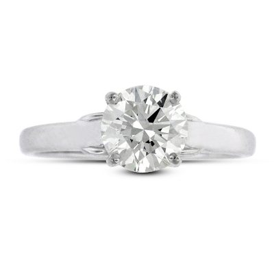 1.10 ct. t.w. Premier Diamond Collection Round Diamond Solitaire Ring in 14k White Gold (G, SI2)