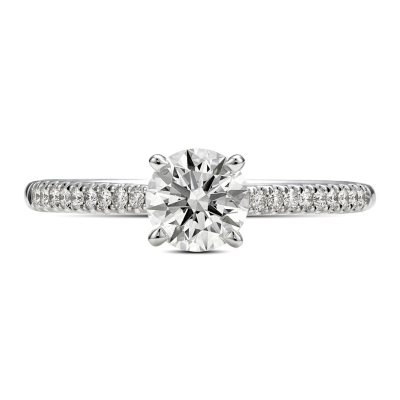 0.90 ct. t.w. Premier Diamond Collection Round & Pave' Diamond Ring (F, SI1)