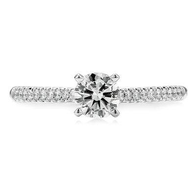 0.70 ct. t.w. Premier Diamond Collection Round & Pave' Diamond Ring (F, SI1)