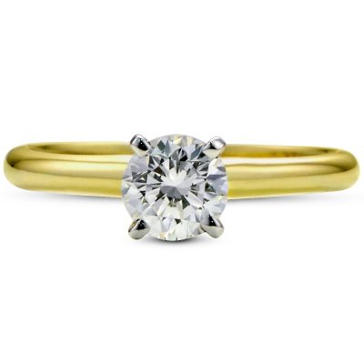 1.01 ct. Premier Diamond Collection Round Diamond Solitaire Ring in 14k Yellow and White Gold (G, SI2)