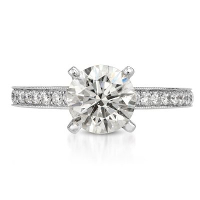 2.04 ct. t.w. Premier Diamond Collection Round and Pave' Diamond Ring in 18k White Gold (H, SI2)