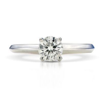 1.02 ct. Premier Diamond Collection Round Diamond Solitaire Ring in 14k White Gold (H, I1)
