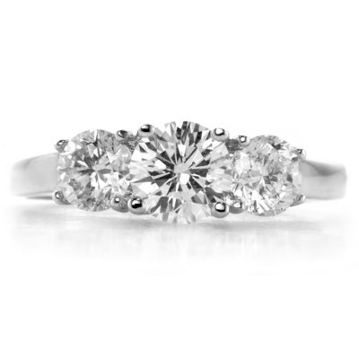 2.17 ct. t.w. Premier Diamond Collection Round 3-stone Ring in 14k White Gold (G, I1)