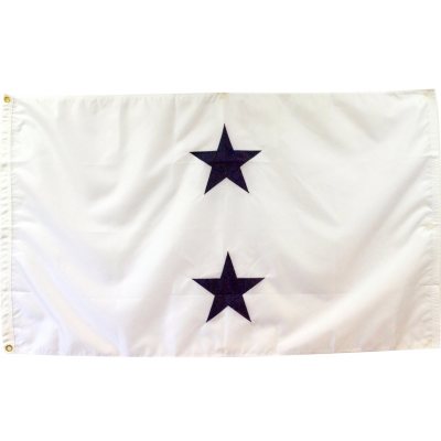 Navy 2 Star Admiral (Non-Seagoing) 3' x 5' Nylon Outdoor Flag