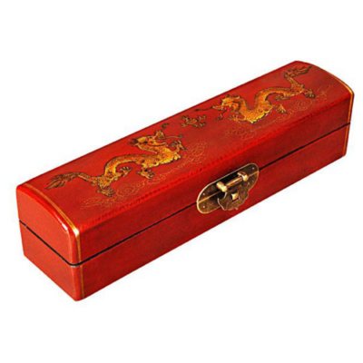 Tibetan Double Dragon Leather Decorative Box