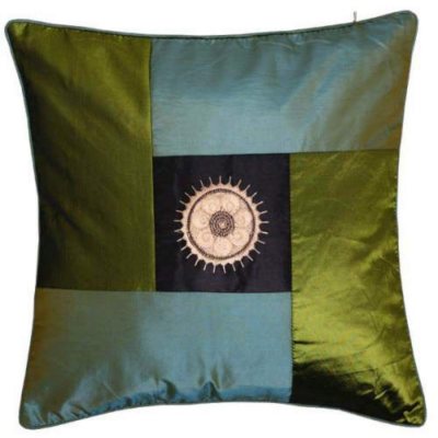 Decorative Sunflower Green & Blue Pillow Sham