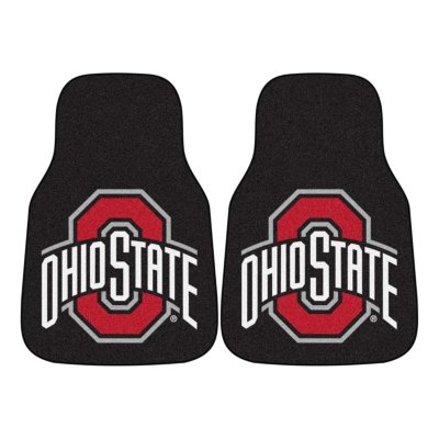 NCAA Ohio State 2-Piece Carpeted Car Mats - 18" x 27"