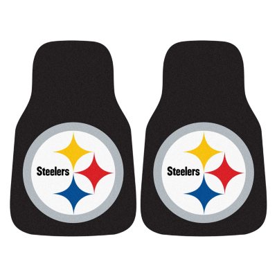 NFL Pittsburgh Steelers 2-Piece Carpeted Car Mats - 18" x 27"