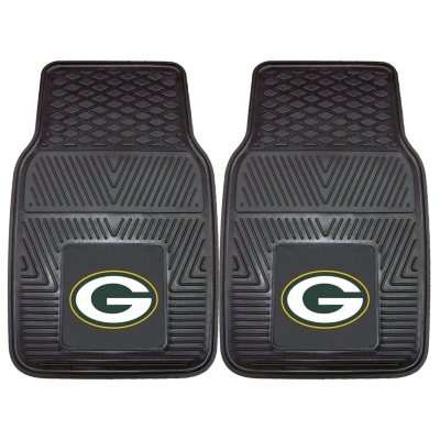 NFL Green Bay Packers Heavy Duty 2-Piece Vinyl Car Mats 18" x 27"