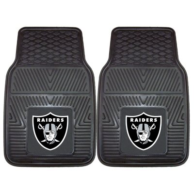 NFL Oakland Raiders Heavy-Duty 2-Piece Vinyl Car Mats - 18" x 27"