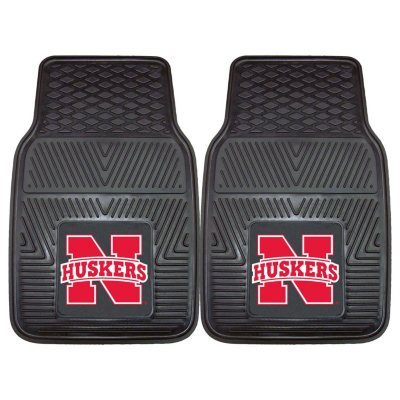NCAA Nebraska Heavy-Duty 2-Piece Vinyl Car Mats - 18" x 27"