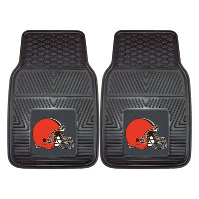 NFL Cleveland Browns Heavy Duty 2-Piece Vinyl Car Mats - 18" x 27"