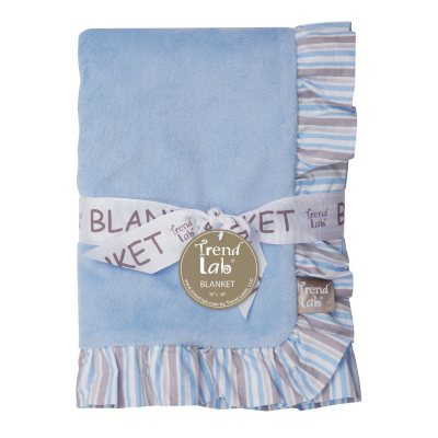 Trend Lab Ruffle-Trimmed Receiving Blanket, Logan
