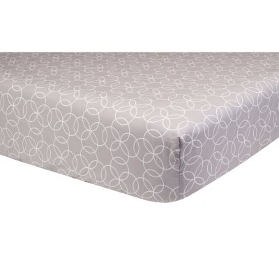 Trend Lab Crib Sheet, Circles Gray