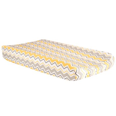 Trend Lab Changing Pad Cover, Buttercup Zigzag Chevron