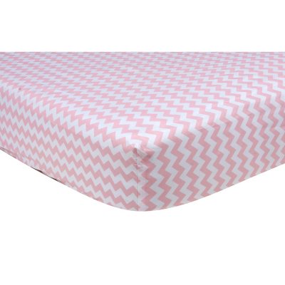 Trend Lab Crib Sheet, Pink Sky Chevron