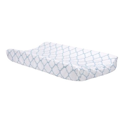 Trend Lab Changing Pad Cover, Blue Sky Quatrefoil