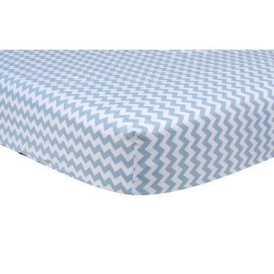 Trend Lab Crib Sheet. Blue Sky Chevron