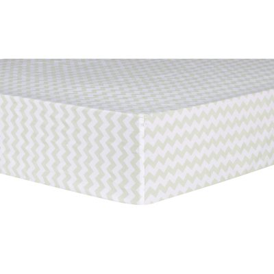 Trend Lab Fitted Crib Sheet, Sea Foam Chevron
