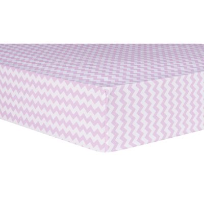 Trend Lab Crib Sheet, Orchid Bloom Chevron