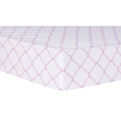 Trend Lab Crib Sheet, Orchid Bloom Quatrefoil