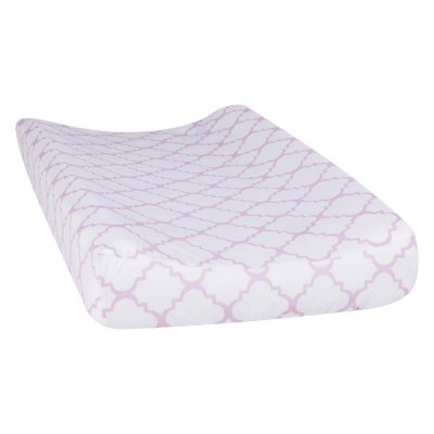 Trend Lab Changing Pad Cover, Orchid Bloom Quatrefoil