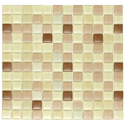 Light Brown Mosaic Glass Tile - Sample