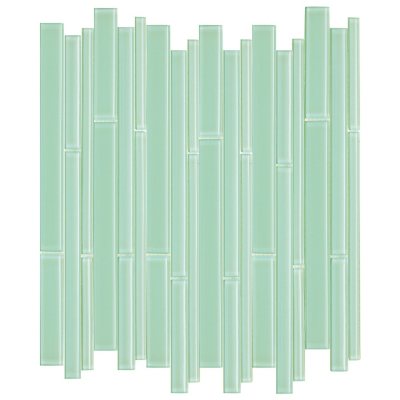 Green Bamboo Mosaic Glass Tile - Sample