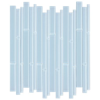 Blue Bamboo Mosaic Glass Tile - Sample