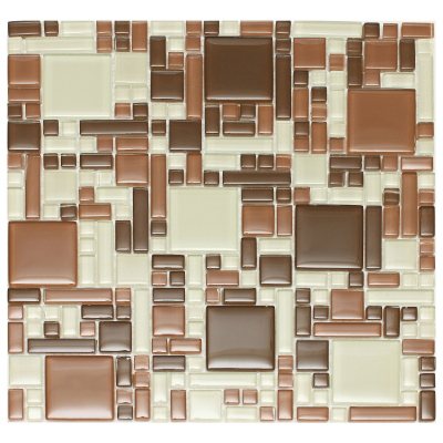 Mixed Brown Mosaic Glass Tile - Sample