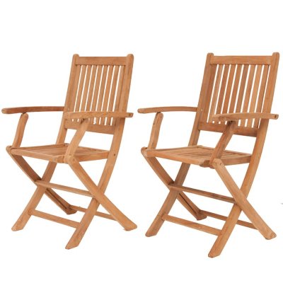 Cittadella Teak Patio Folding Armchair Set (2 pcs.)