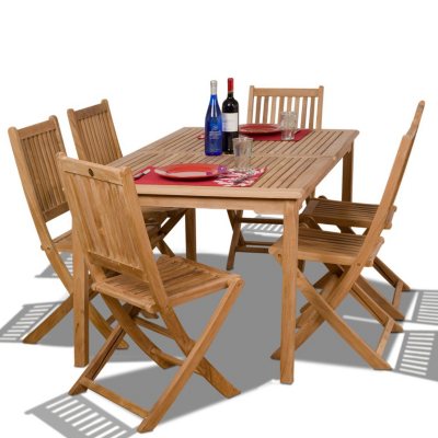Cittadella Teak Rectangular Patio Dining Set (7 pcs.)