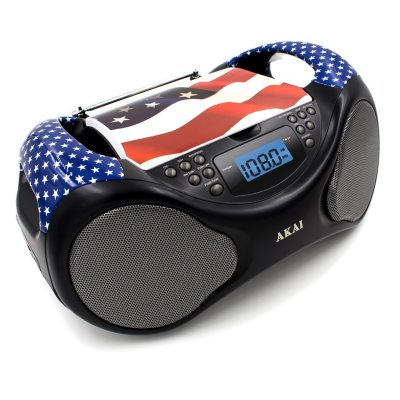UPC 846933000034 product image for CD Boombox and FM Radio, American Flag | upcitemdb.com