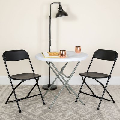Hercules - Premium Black Folding Chair - 4 Pack