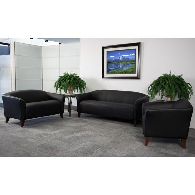 Flash Furniture Hercules Imperial Series Leather Sofa - Black