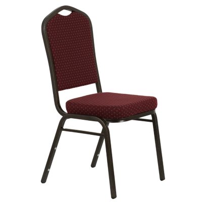 Hercules - Crown Back Stacking Banquet Chair, Burgundy 
