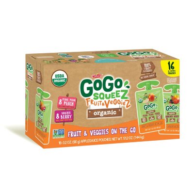 UPC 848860003454 product image for GoGo SqueeZ Fruit & Veggiez Organic Variety Pack (3.2 oz, 16 ct.) | upcitemdb.com