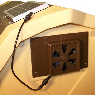 ASL Solutions Dog House Solar Powered Exhaust Fan - 9.5" x 6.5" - Sam 