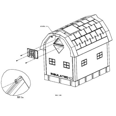 Dog House Solar Powered Exhaust Fan 9.5" x 6.5" eBay