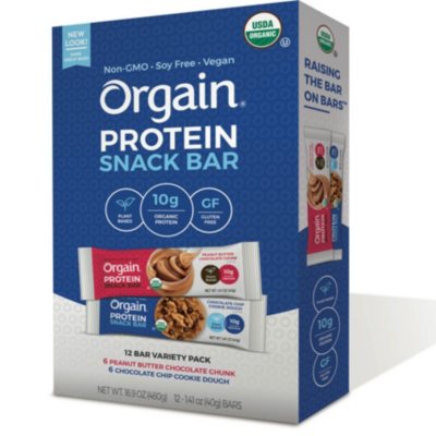 orgain protein organic bar ct club sams variety samsclub