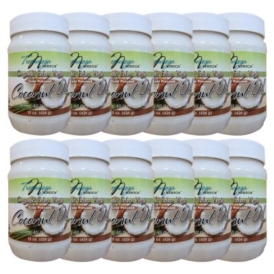 TresOmega Nutrition Certified Organic Extra Virgin Coconut Oil - 15 oz. - 12 pk.