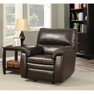 Crawford Top-Grain Leather Recliner With USB Ports - Sam's Club