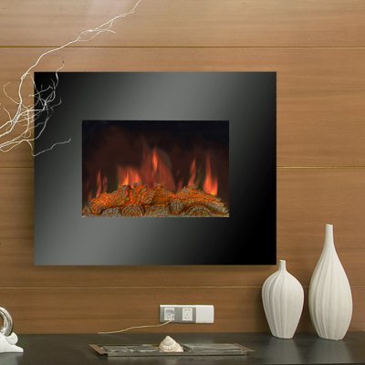 LifeSmart Wall Mount Infrared Heater with Simulated Log Set