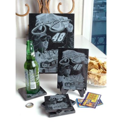Jimmie Johnson Granite Coaster Set