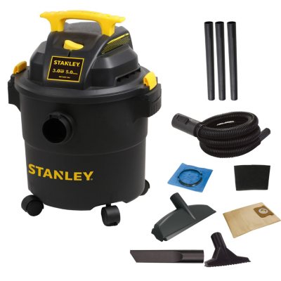 Stanley 5 Gallon Poly Wet\/Dry Vacuum - 3 HP
