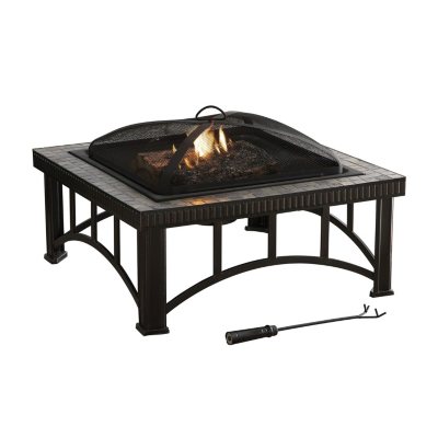 Pleasant Hearth Hampton Natural Slate Top Fire Pit - 30