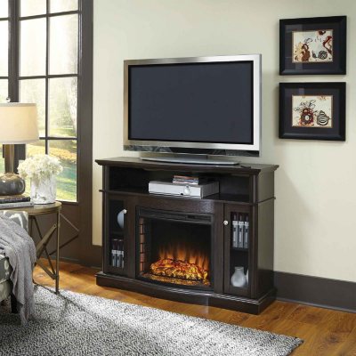 Pleasant Hearth Elliott Media Fireplace, Merlot