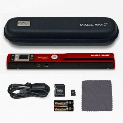 VuPoint Magic Wand Portable Scanner w/Case and 4GB MicroSD - Various Colors